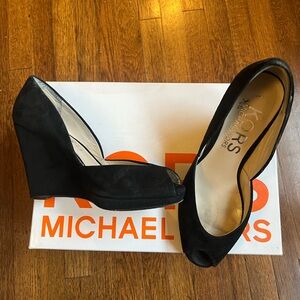 Michael Kors platform black suede shoes